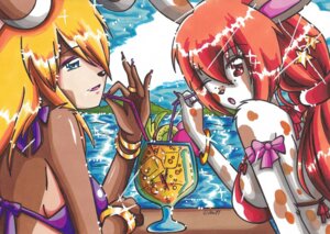 Rating: Safe Score: 0 Tags: alcohol anthro beverage bikini black_nose blonde_hair blue_eyes brown_body brown_fur canid canine canis clothed clothing cloud digit_ring domestic_dog drinking_straw duo e621 female finger_ring food fruit fur hair hybrid imaranx jewelry lagomorph leporid mammal multicolored_body multicolored_fur nekura_(character) open_mouth outside pink_tongue plant pupu_(character) rabbit red_eyes red_hair ribbons seaside sibling_(lore) sister_(lore) sisters_(lore) spots star swimwear tongue two-piece_swimsuit water white_body white_fur User: bunchy7s