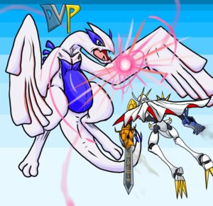Rating: Safe Score: 0 Tags: ambiguous_gender armor avian bandai_namco battle cape clothing countershading crossover digimon digimon_(species) digital_media_(artwork) duo e621 feral generation_2_pokemon grey_eyes h_box horn legendary_pokemon lugia melee_weapon nintendo omnimon pokemon pokemon_(species) purple_body purple_countershading spikes sword tail teeth weapon white_body white_skin wings User: bunchy7s