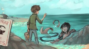 Rating: Safe Score: 0 Tags: 2012 absurd_res ambient_bird anthro aquatic avian bird black_hair clothed clothed_human clothed_male clothing cloud duo e621 english_text female fingers fish fish_tail food fully_clothed fully_clothed_human fully_clothed_male gesture grey_arms grey_body grey_face grey_tail hair hi_res holding_bag holding_food holding_object human leaning_on_rock long_hair looking_at_another male mammal merfolk noah_(sharkie19) outside partially_submerged rocky_shore sea seaside shark sharkie19 sharp_teeth shoreline sign sky smile split_form tail teeth text vera_(sharkie19) warning_sign water waving User: bunchy7s