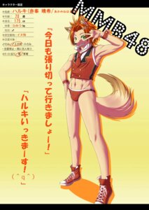 Rating: Safe Score: 0 Tags: accessory anthro canid canine clothing e621 footwear fox green_eyes hair hi_res japanese_text male mammal necktie red_hair shoes sneakers solo text tragedy-wolf translation_request uniform User: bunchy7s