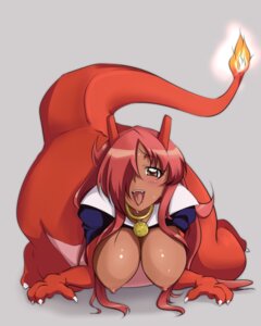 Rating: Questionable Score: 0 Tags: 2013 4:5 anthro big_breasts blush bottomless breasts brown_eyes charizard claws clothed clothing e621 female fire flaming_tail generation_1_pokemon grey_background hair hanging_breasts haruhisky hi_res horn human humanoid hybrid jewelry kirche_von_zerbst looking_at_viewer mammal mid_transformation nintendo nipples open_mouth orange_body orange_skin pendant pokemon pokemon_(species) pokemon_humanoid pokemorph simple_background solo tail teeth the_familiar_of_zero transformation User: bunchy7s