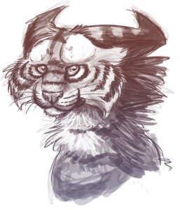 Rating: Safe Score: 0 Tags: ambiguous_gender e621 felid feline feral looking_at_viewer lynx mammal monochrome october_(octobertiger) octobertiger simple_background sketch solo stripes whiskers white_background User: bunchy7s
