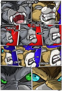 Rating: Safe Score: 0 Tags: anthro black-rat canid canine canis comic duo e621 female hi_res mammal muscular snout teeth transformation wolf User: bunchy7s