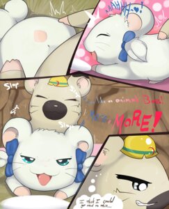Rating: Explicit Score: 0 Tags: anus bijou_(hamtaro) boss_(hamtaro) comic dialogue doggy_style english_text female feral grin hair_ribbon hamster hamtaro_(series) headgear helmet insomniacovrlrd male on_front onomatopoeia ribbons rule34 sex slap tail text tied_hair tongue tongue_out twintails white_fur User: bunchy7s