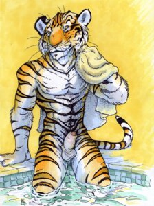 Rating: Explicit Score: 0 Tags: anthro balls bath e621 erection felid foreskin genitals glans humanoid_genitalia humanoid_penis legs_in_water male mammal muscular muscular_anthro muscular_male nude oce pantherine partially_retracted_foreskin partially_submerged penis penis_tip pink_glans solo stripes submerged_legs tail tiger towel water white_penis User: bunchy7s