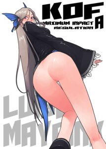Rating: Questionable Score: 0 Tags: ass blue_eyes blush bottomless butterfly_hair_ornament female female_only from_behind from_below g-room_honten hair_ornament human king_of_fighters king_of_fighters_maximum_impact long_hair looking_back luise_meyrink mole no_panties pussy rule34 silver_hair snk solo uncensored User: bunchy7s