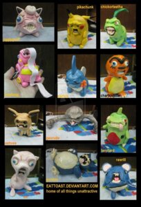 Rating: Safe Score: 0 Tags: ambiguous_gender canid canine charmander chikorita e621 eevee feral figurine fur generation_1_pokemon generation_2_pokemon generation_3_pokemon geodude group jigglypuff larvitar legendary_pokemon lickitung mammal marill mew_(pokemon) mudkip nintendo pikachu pokemon pokemon_(species) rodent sculpture_(artwork) snorlax traditional_media_(artwork) unknown_artist waddling_head what yellow_body yellow_fur User: bunchy7s