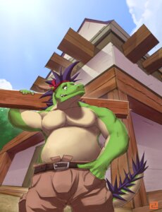 Rating: Safe Score: 0 Tags: 2013 anthro asian_mythology belly belt biceps big_muscles bottomwear building clothed clothing cloud construction_beam construction_worker countershade_arms countershade_torso countershading cuson dragon e621 east_asian_mythology eastern_dragon front_view green_body green_scales green_skin hair hand_in_pocket holding_object horn house low-angle_view male morenatsu musclegut muscular muscular_anthro muscular_male mythological_creature mythological_scalie mythology outside pants pecs pockets portrait purple_hair scales scalie sky slightly_chubby slightly_chubby_anthro slightly_chubby_male solo tail tail_mane tatsuki_midoriya three-quarter_portrait topless wood User: bunchy7s