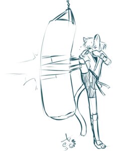Rating: Safe Score: 0 Tags: 2013 abyssinian_cat anthro aogami chimangetsu domestic_cat duct_tape e621 felid feline felis female hi_res kick kickboxing mammal martial_arts monochrome muay_thai punching_bag solo tape yaris_(chimangetsu) User: bunchy7s