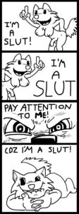 Rating: Explicit Score: 0 Tags: anthro balls breasts canid canine comic dialogue e621 english_text genitals gesture gynomorph half-erect hand_gesture hi_res intersex mammal monochrome nipples nude open_mouth penis raised_finger raised_index_finger slutshaming solo tail text the_truth tirrel what User: bunchy7s