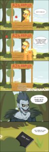 Rating: Safe Score: 0 Tags: apple applejack_(mlp) asian_mythology blonde_hair clothing comic cowboy_hat crossover cutie_mark death_note deity devo87 digital_media_(artwork) e621 earth_pony east_asian_mythology english_text equid equine female feral food friendship_is_magic fruit green_eyes hair hasbro hat headgear headwear hi_res horse japanese_mythology long_hair mammal microsoft_paint_(artwork) my_little_pony mythology open_mouth plant pony quadruped red_eyes ryuk_(death_note) shinigami tail teeth text User: bunchy7s