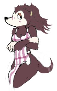 Rating: Safe Score: 0 Tags: 2013 animal_crossing anonymous_artist anthro apron blush breasts clothing e621 eulipotyphlan female hedgehog mammal nintendo sable_able solo tail User: bunchy7s