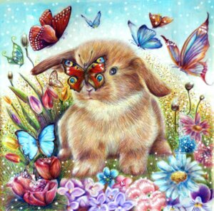 Rating: Safe Score: 0 Tags: absurd_res alena-koshkar ambiguous_gender arthropod butterfly day duo_focus e621 feral flower fluffy group hi_res insect lagomorph lepidopteran leporid mammal outside plant rabbit summer User: bunchy7s