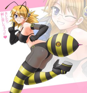 Rating: Questionable Score: 0 Tags: bee_costume blush breasts cleavage clothing cosplay female glasses monster_girl pointy_chin rule34 sasamori_karin smile stockings to_heart_(series) to_heart_2 translation_request wink User: bunchy7s
