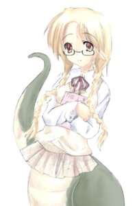 Rating: Safe Score: 0 Tags: 2:3 apode blonde_hair book clothing crossed_arms draconcopode dress e621 eyewear female glasses hair humanoid lamia legless long_hair looking_at_viewer pigtails reptile scalie serpentine simple_background snake solo split_form unknown_artist white_background User: bunchy7s