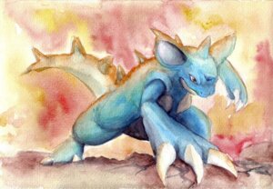 Rating: Safe Score: 0 Tags: blue_body claws e621 female fire generation_1_pokemon horn nidoqueen night_owl nintendo painting_(artwork) pokemon pokemon_(species) red_eyes solo spikes tail traditional_media_(artwork) traditional_painting_(artwork) traditional_watercolor_(artwork) watercolor_(artwork) User: bunchy7s