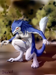 Rating: Safe Score: 0 Tags: 3:4 anthro claws e621 hi_res male mammal markus_(dowantanaccount) sergal shiniwulf solo tail User: bunchy7s
