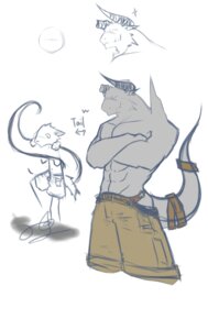 Rating: Safe Score: 0 Tags: anthro canid canine canis duo e621 hi_res kozakanamisaki male mammal sketch tentacles wolf User: bunchy7s
