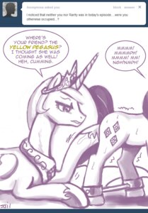 Rating: Explicit Score: 0 Tags: 2011 ask_blog ask_princess_molestia bdsm bodily_fluids bondage bound collar cutie_mark dialogue dominant dominant_female duo e621 english_text equid equine fan_character feathered_wings feathers female female/female feral friendship_is_magic genital_fluids hair hasbro horn john_joseco leg_spreader long_hair mammal monochrome multicolored_hair my_little_pony mythological_creature mythological_equine mythology orgasm princess princess_celestia_(mlp) princess_molestia quadruped rarity_(mlp) restraints royalty simple_background spread_legs spreader_bar spreading submissive submissive_female sweat talking_feral text tumblr unicorn vaginal_fluids winged_unicorn wings User: bunchy7s