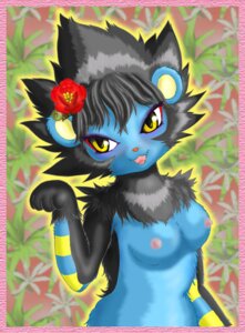 Rating: Questionable Score: 0 Tags: accessory anthro bisco breasts e621 felid female flower flower_in_hair generation_4_pokemon hair hair_accessory luxray mammal nintendo nipples open_mouth paw_pose plant pokemon pokemon_(species) pokemorph pose solo unavailable_at_source User: bunchy7s