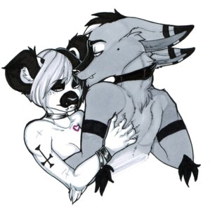 Rating: Questionable Score: 0 Tags: alternative_fashion anthro breasts cross duo e621 emo female glamfur heart_symbol hug hugging_another inverted_cross kaku_q._spookaboo lemur love male mammal primate sad strepsirrhine zeriara zeriara_(character) User: bunchy7s