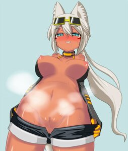 Rating: Explicit Score: 0 Tags: animal_humanoid blue_eyes blush bottomwear breasts cat_humanoid clothing dark_body dark_skin e621 eyewear felid felid_humanoid feline feline_humanoid female genitals gloves hair handwear humanoid kerger360 mammal mammal_humanoid nipples shamu_meruruusa shorts solo sunglasses vulva white_hair User: bunchy7s