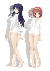 Rating: Explicit Score: 0 Tags: bare_legs barefoot blush clothing dress_shirt feet female kamigishi_akari kurusugawa_ayaka legs mitarashi_kousei no_pants panties rule34 shirt sleeves_rolled_up thigh_gap to_heart to_heart_(series) toes underwear white_background User: bunchy7s