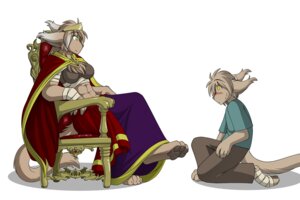 Rating: Safe Score: 0 Tags: 2010 3:2 abs anthro bandage barefoot basitin blush breasts canid canine cape chair chest_tuft clothing colored conditional_dnp crown duo e621 feet felid female fur furniture green_eyes hair headgear hindpaw hybrid indecent keith_keiser king king_adelaide kneeling lagomorph larger_female long_hair male mammal paws queen royalty short_hair side_view simple_background size_difference smaller_male tail throne tom_fischbach tuft twokinds white_background yellow_eyes User: bunchy7s