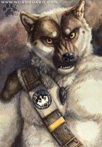 Rating: Safe Score: 0 Tags: amber_eyes angry anthro baldric blotch canid canine canis clothed clothing detailed detailed_background domestic_dog e621 fangs geri half-length_portrait jewelry looking_at_viewer male mammal necklace nordguard portrait realistic solo teeth topless User: bunchy7s