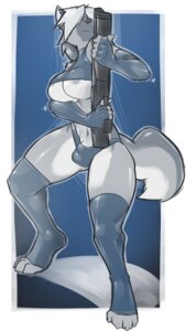 Rating: Explicit Score: 0 Tags: 0r0ch1 2013 anthro big_breasts breasts bulge canid canine canis clothed clothing detailed_bulge domestic_dog e621 fingerless_gloves genital_outline gloves gun gynomorph hair handwear humanoid_pointy_ears intersex mammal navel nipples penis_outline pointy_ears ranged_weapon skimpy solo tamaskan_dog thick_thighs under_boob val_mal weapon User: bunchy7s
