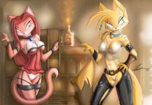 Rating: Explicit Score: 0 Tags: ambberfox anthro bell belt breasts candle chest_tuft clothing corset digital_media_(artwork) domestic_cat duo e621 felid feline felis female fishnet_clothing fishnet_legwear footwear fur garter_straps genitals kittyflame legwear lingerie mammal nipple_outline saloon sanura socks tail thigh_highs thigh_socks topwear tuft vulva User: bunchy7s