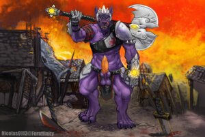 Rating: Explicit Score: 0 Tags: animal_genitalia animal_penis anthro armor axe balls belt blood bodily_fluids bottomwear bracers building burning_building canid canine canine_genitalia canine_penis canis chumbasket claws clothing crystal digital_media_(artwork) digitigrade double_bitted_axe e621 erection fantsay_axe fire fur gauntlets gem genital_fluids genitals gloves glowing greataxe handwear headgear helmet hi_res horn horned_helmet house loincloth male mammal melee_weapon multicolored_penis muscular muscular_anthro muscular_male orange_penis pauldron penis precum purple_body purple_fur sekotta solo spiked_armor spikes sword tongue tongue_out two_tone_penis weapon wolf User: bunchy7s