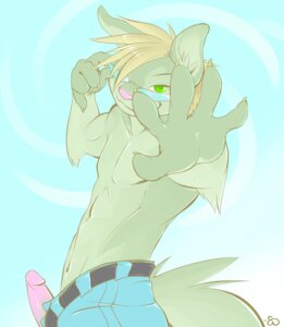 Rating: Explicit Score: 0 Tags: 2010 belt blonde_hair bottomwear claws clothed clothing denim denim_bottomwear denim_clothing e621 erection eyewear fur genitals glasses green_body green_eyes green_fur hair jeans looking_at_viewer male pants penis solo soraslipheed tail talk_to_the_hand topless User: bunchy7s