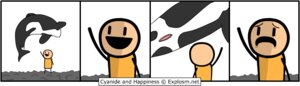 Rating: Explicit Score: 0 Tags: aquatic bald cetacean comic cyanide_and_happiness dolphin duo e621 female feral genitals human humor male mammal oceanic_dolphin orca rob_denbleyker simple_background toothed_whale vulva white_background User: bunchy7s