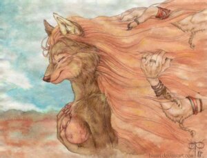 Rating: Questionable Score: 0 Tags: anthro bluari canid canine canis cloud duo e621 fantasy female hair half-length_portrait houston magic_user mammal nature outside personal_grooming portrait priest shaman side_view sky smile social_grooming solo_focus traditional_media_(artwork) tribal_spellcaster wind wolf User: bunchy7s