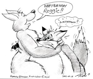 Rating: Safe Score: 0 Tags: 2003 aldi_(artist) anthro belly belly_hug birthday blush canid canine cuddling dated dialogue duo e621 english_text fox happy hug kangaroo macropod male mammal marsupial overweight roofus_(aldi) simple_background speech_bubble squish struggling tail text toony traditional_media_(artwork) white_background User: bunchy7s