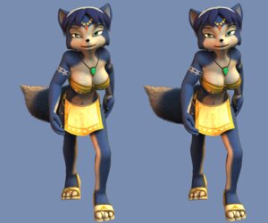 Rating: Safe Score: 0 Tags: 3d_(artwork) 6:5 anthro blue_body blue_fur blue_hair canid canine charleyfox_(modeler) clothing cockaforce cross_eye_stereogram digital_media_(artwork) e621 female fox fur hair jewelry krystal_(charleyfox) krystal_(star_fox) looking_at_viewer mammal markings necklace nintendo side_by_side_stereogram simple_background solo star_fox stereogram white_body white_fur User: bunchy7s