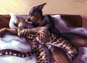 Rating: Explicit Score: 0 Tags: 2012 anthro backsack balls bed butt butt_grab canid canine canis claws detailed_background dobermann domestic_cat domestic_dog duo e621 eyes_closed felid feline felis furniture genitals hand_on_butt inside interspecies kissing leopardus lying male male/male mammal mickey_the_retriever morning nude ocelot on_bed on_side pillow pinscher pointy_ears prick_ears romantic romantic_couple tail User: bunchy7s