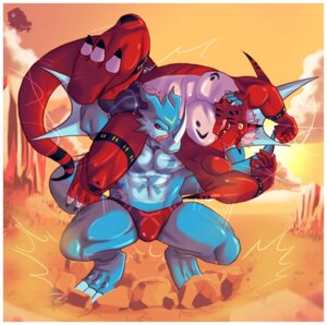 Rating: Questionable Score: 0 Tags: 2008 3_toes 5_fingers abs anthro bandai_namco beaugilliam biceps big_muscles blue_body blue_skin border bulge carrying_another claws clothed clothing countershading digimon digimon_(species) dragon duo e621 exveemon facial_markings fangs feet fingers grin growlmon head_markings horn looking_at_viewer male markings membrane_(anatomy) membranous_wings muscular muscular_male mythological_creature mythological_scalie mythology navel nipples open_mouth outside pecs red_eyes scalie skimpy smile speedo standing swimwear tail teeth toe_claws toes tongue topless torture_rack_(wrestling_move) underwear white_border wings wrestling xbuimonsama yellow_eyes User: bunchy7s