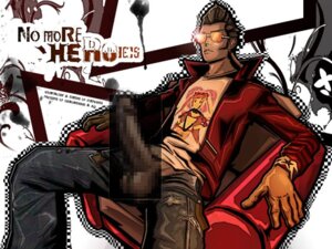Rating: Explicit Score: 0 Tags: 1boy balls bara censored clothed erection glasses jacket large_penis male male_only no_more_heroes penis penis_out red_jacket rule34 sitting solo suda_51 testament testicles text travis_touchdown unzipped_pants User: bunchy7s