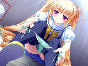 Rating: Explicit Score: 0 Tags: blonde_hair blush drill_hair dutch_angle ero_smash female game_cg green_panties no_pussy novagina panties panty_pull pointy_chin purple_eyes pussy rule34 school_uniform side-tie_panties sitting spread_legs thighhighs tied_hair twintails underwear upskirt User: bunchy7s