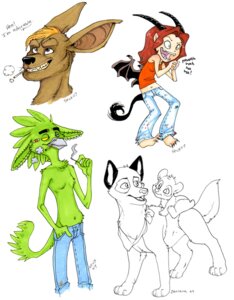 Rating: Safe Score: 0 Tags: 2007 anthro avian beak bird blonde_hair booga bottomwear canid canine cigarette clothed clothing demon duo e621 feather_hair feathers female feral fur glamfur green_body green_fur gryphon hair likeshine_(character) long_hair male mammal membrane_(anatomy) membranous_wings multiple_images mythological_avian mythological_creature mythology open_mouth pants pseudo_hair red_hair short_hair simple_background sketch_page smoke smoking solo tail teeth topless white_background wings young zeriara User: bunchy7s