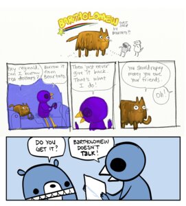 Rating: Safe Score: 0 Tags: 2010 ambiguous_gender anthro avian bartholomew_(nedroid) bear beartato bird comic critique dialogue domestic_cat e621 english_text felid feline felis feral furniture gaming humor mammal nedroid reginald_(nedroid) sofa speech_bubble tail text what User: bunchy7s Rating: Safe Score: 0 Tags: 2010 ambiguous_gender anthro avian bartholomew_(nedroid) bear beartato bird comic critique dialogue domestic_cat e621 english_text felid feline felis feral furniture gaming humor mammal nedroid reginald_(nedroid) sofa speech_bubble tail text what User: bunchy7s