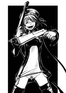 Rating: Explicit Score: 0 Tags: 417 blazblue blush breasts crazy_eyes female gloves monochrome no_panties noel_vermillion pubic_hair rule34 small_breasts smile thighhighs User: bunchy7s