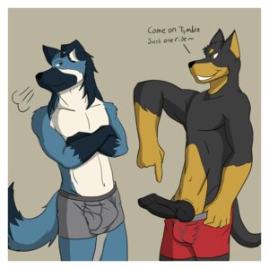 Rating: Explicit Score: 0 Tags: 1:1 2009 abs animal_genitalia animal_penis anthro balls_in_underwear beauceron biceps big_muscles big_penis black_penis border bottomwear boxer_briefs broken_arm brown_eyes brown_sheath bulge canid canine canine_genitalia canine_penis canis caption clothed clothing colored crossed_arms dialogue digital_media_(artwork) doggieo doggieo_(character) domestic_dog duo e621 ear_piercing english_text erection genitals gesture grey_background grey_bottomwear grey_clothing hand_gesture herding_dog inviting knot male male/male mammal muscular muscular_male nude pastoral_dog pecs penis penis_poking_out piercing pointing pointing_at_penis pointing_at_self pointing_down presenting presenting_penis red_bottomwear red_clothing refusal reluctant sheath shorts simple_background smile standing tail text thick_penis topless tymbre underwear vein white_border wolf yellow_sheath User: bunchy7s
