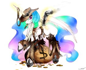 Rating: Safe Score: 0 Tags: 2012 ammunition blush cigar clothing coin currency_symbol cutie_mark dollar_sign e621 equid equine feathered_wings feathers female feral friendship_is_magic gold_(metal) gold_coin gun hair handgun hasbro hat headgear headwear horn long_hair looking_at_viewer mammal money_bag multicolored_hair my_little_pony mythological_creature mythological_equine mythology pistol princess_celestia_(mlp) quadruped ranged_weapon simple_background slugbox solo symbol tail weapon white_background white_body white_feathers winged_unicorn wings User: bunchy7s