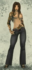 Rating: Questionable Score: 0 Tags: belt bottomwear breasts brown_hair clothed clothing denim denim_bottomwear denim_clothing dreadlocks e621 female footwear hair high_heels human jeans long_hair looking_at_viewer mammal nipples not_furry pants shoes solo standing tattoo thong thong_straps topless undead underwear vampire yellow_eyes zekit User: bunchy7s