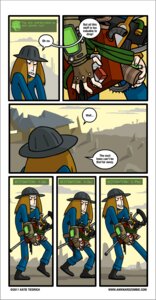 Rating: Safe Score: 0 Tags: 2011 alpha_channel ambiguous_gender awkwardzombie border bottle clothing comic container e621 english_text fallout grandfathered_content hat headgear headwear hi_res human humor katie_tiedrich katie_tiedrich_(persona) mammal microsoft not_furry outside ruins solo text transparent_border url vault_suit User: bunchy7s
