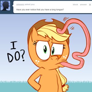 Rating: Safe Score: 0 Tags: 1:1 applejack_(mlp) ask_blog ask_jappleack asking blonde_hair clothing cowboy_hat dialogue e621 earth_pony english_text equid equine eyelashes featureless_hands female feral freckles friendship_is_magic green_eyes hair hasbro hat headgear headwear horse hotdiggedydemon long_hair long_tongue mammal my_little_pony pony ponytail prehensile_tongue solo text tongue tongue_out toony tumblr user_message username what_has_magic_done User: bunchy7s