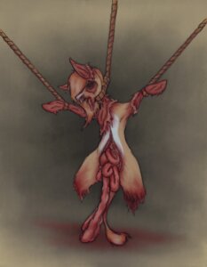 Rating: Explicit Score: 0 Tags: ambiguous_gender anthro asinus blood bodily_fluids death disembowelment dismemberment donkey e621 equid equine exposed_muscle eye_gouge gore grotesque_death guts hanged hi_res horror_(theme) intestines jez_(artist) jezebel_(jez) mammal missing_jaw organs rope skinned snuff solo suspension tongue tongue_out young young_anthro User: bunchy7s